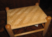 flat caning, herringbone weave, primative furniture weave, reed caning